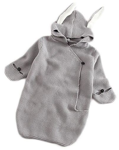 Bunny Ears Knitted Romper - Sleeping Bag (600x600), Png Download