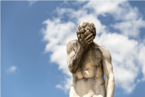 Facepalm Statue - Statue (500x500), Png Download