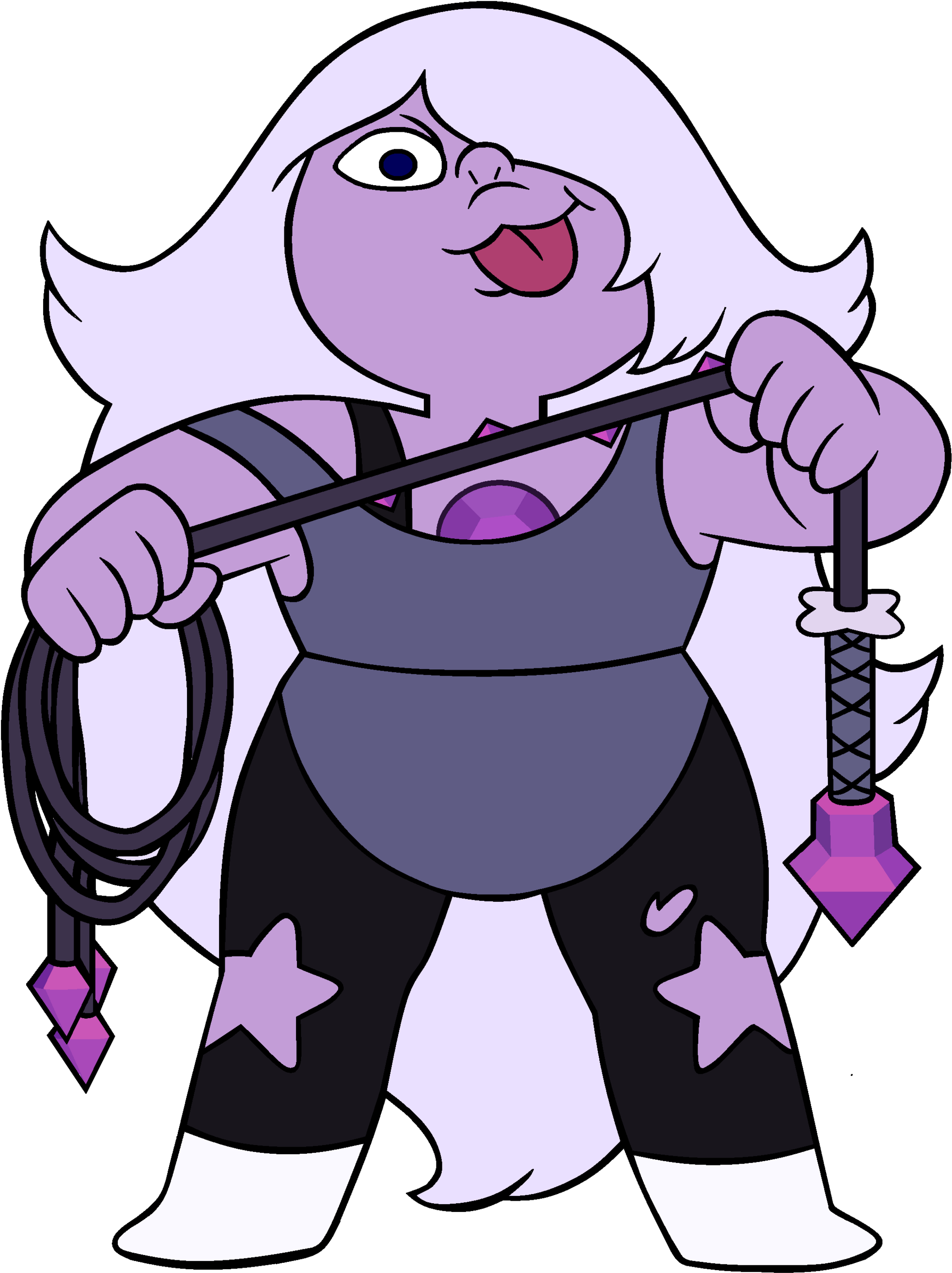 Amethyst And Whip - Amethyst Garnet Steven Universe (2000x2671), Png Download