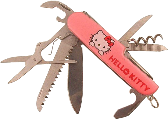#knife #hello Kitty - Bullet Hello Kitty Knife (563x493), Png Download