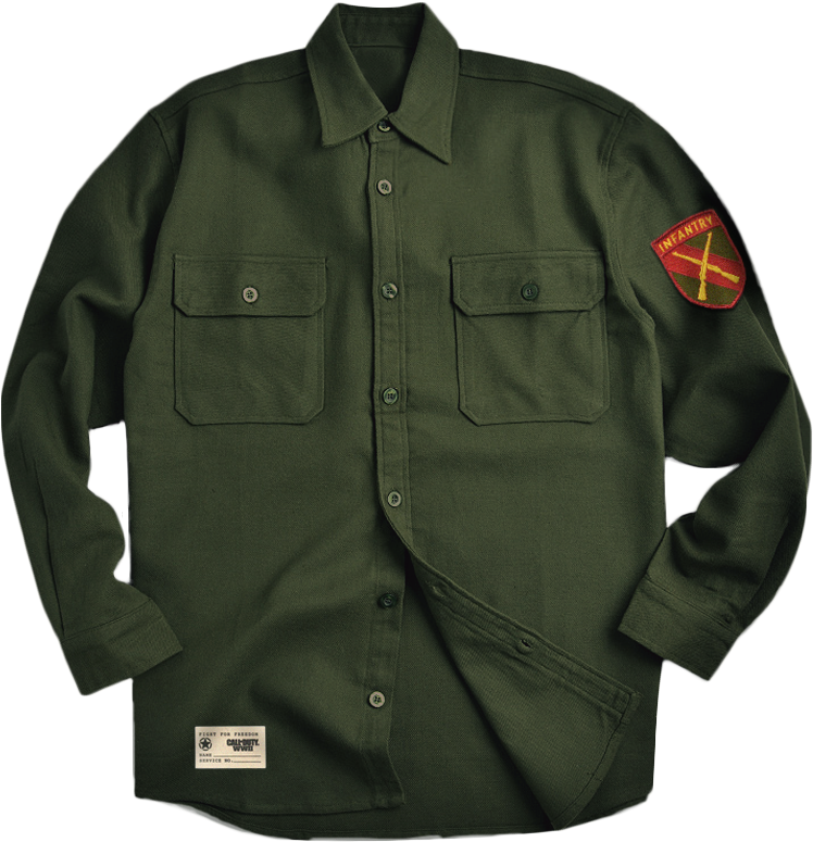 Wwii Infantry Heavy Duty Flannel - Pocket (960x960), Png Download