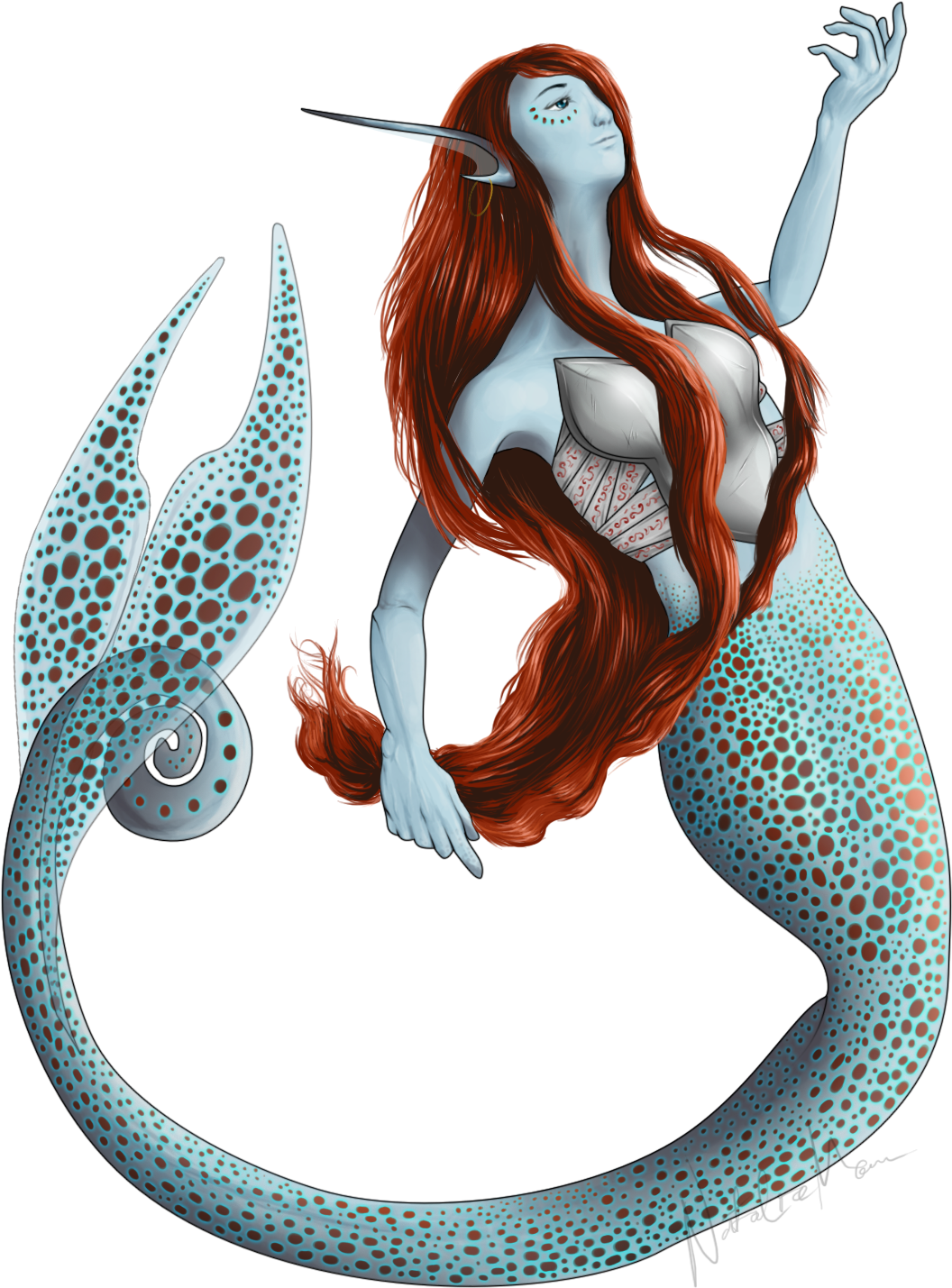 Mermaid Png By Natcakes On Deviantart Transparent Stock - Mermaid Png (1500x1800), Png Download