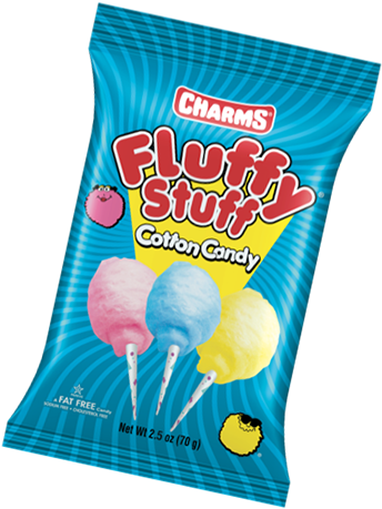 Charms Fluffy Stuff Cotton Candy For Fresh Candy And - Charms Fluffy Stuff Cotton Candy - 2.5 Oz Bag (500x500), Png Download