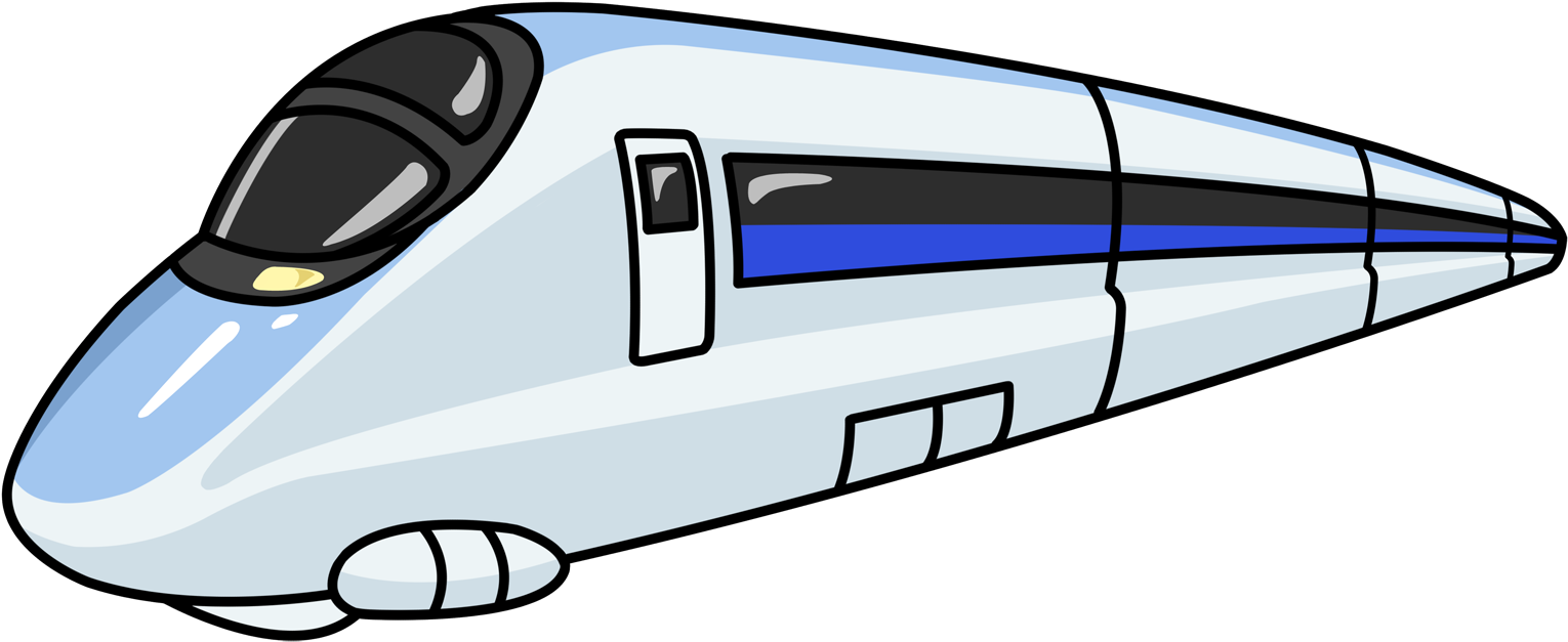 Bullet Clipart Speed - Bullet Train Clipart (1600x864), Png Download