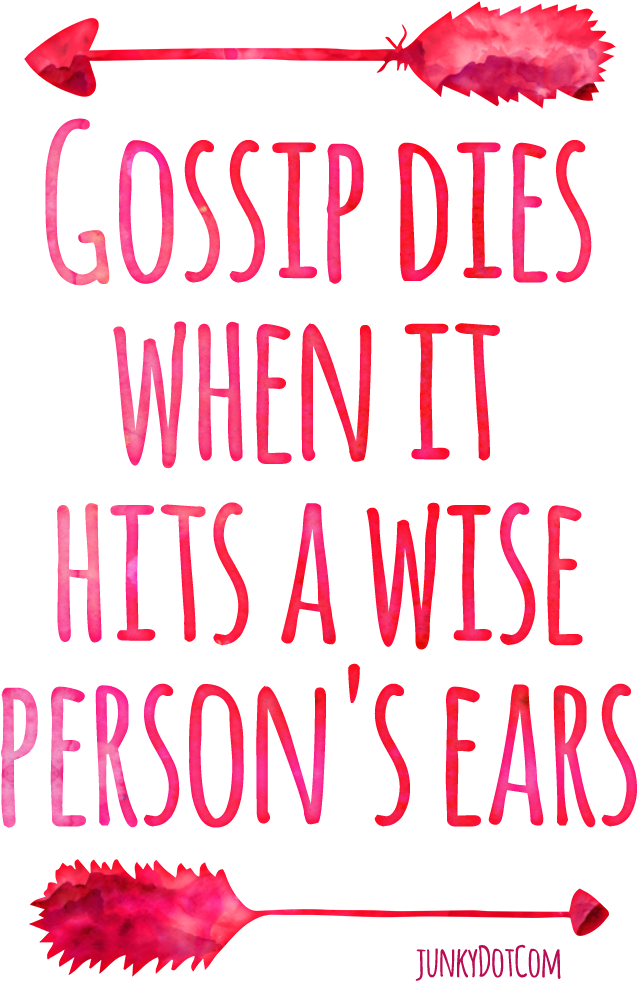 Gossip Dies When It Hits A Wise Person's Ears Quoted - Watercolor Painting (672x1000), Png Download