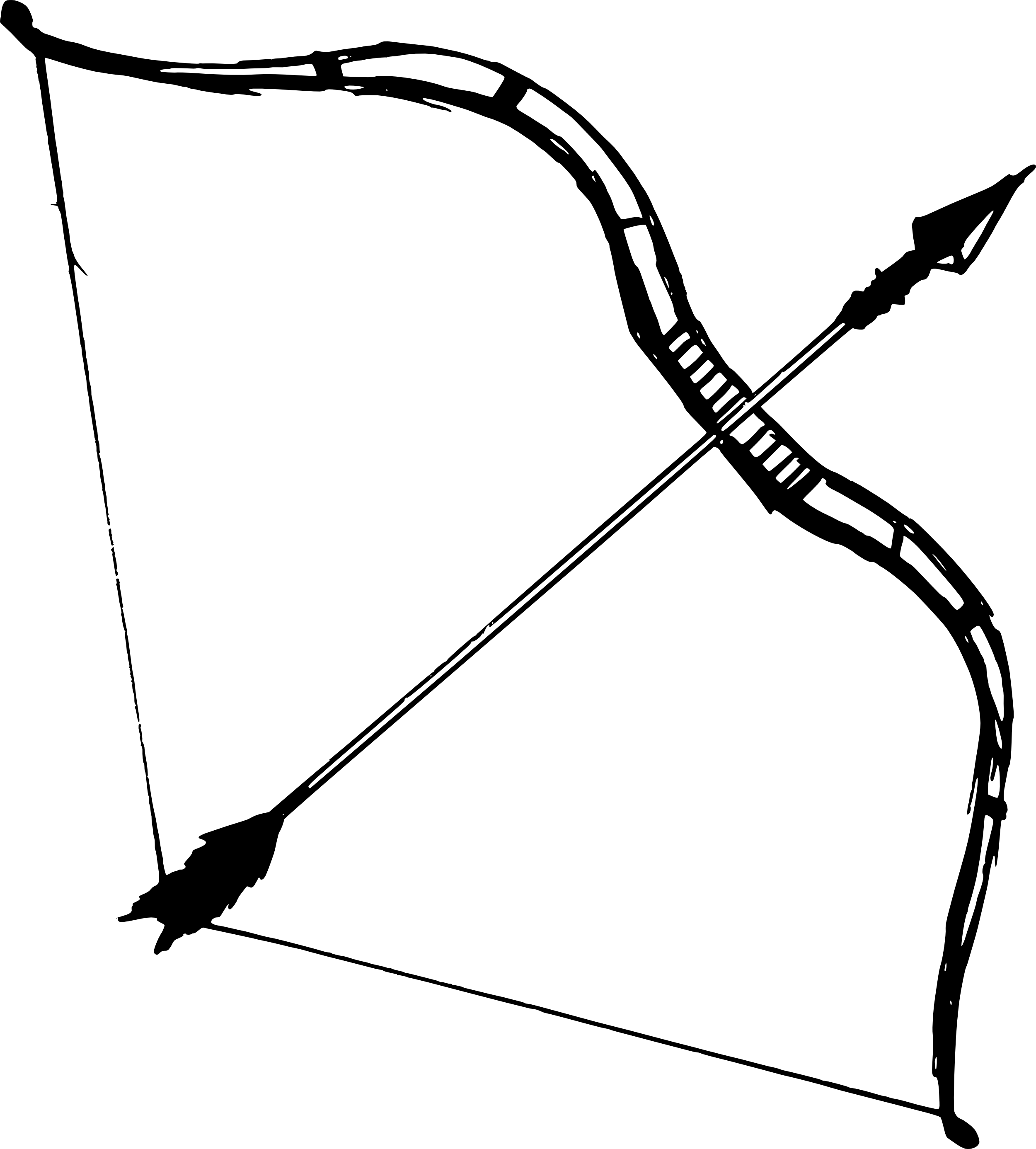 Free Download - Bow And Arrow Png (2500x2772), Png Download