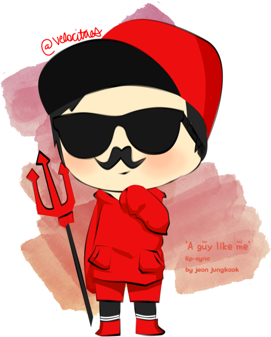 Jungkook Bangtan Bomb By Lvlkatty On Deviantart Jpg - Jungkook A Guy Like Me Chibi (600x740), Png Download
