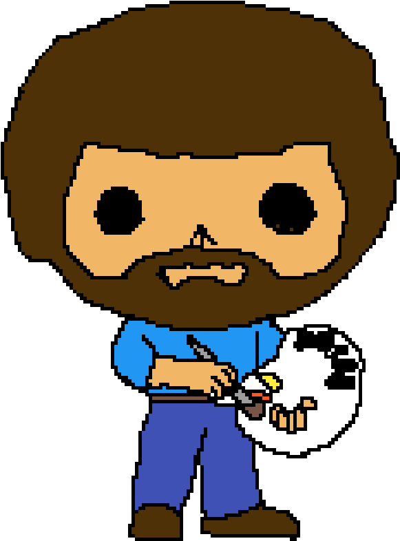 Bob Ross - Cartoon (1160x795), Png Download