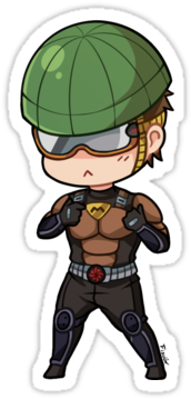 One Punch Man" Stickers By Fisukenka - One Punch Man Mumen Rider Chibi (375x360), Png Download