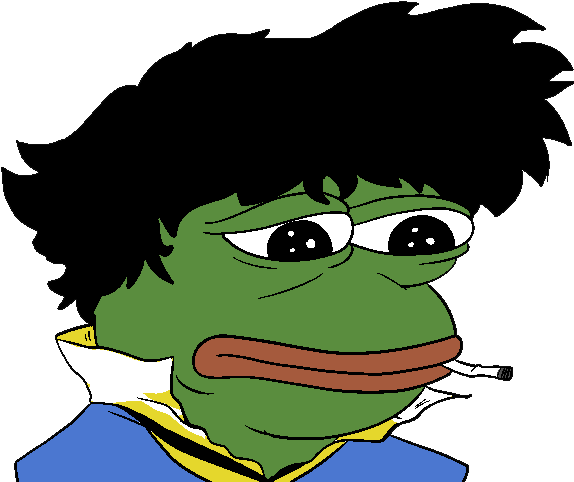 Feels Bad Man / Sad Frog - Spike Spiegel Pepe (625x582), Png Download