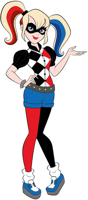 Dc Superhero Girls Harley Quinn Png Jpg - Superhero (305x692), Png Download