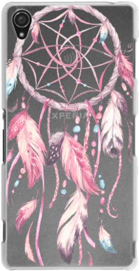 Watercolor Pink Dreamcatcher Feather Dream Catcher - Dream Catcher Fabric - Dream Big Little One Dream Catcher (300x547), Png Download