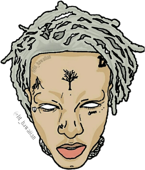 Xxxtentacion Drawing Iloveitwhentheyrun Clip Art - Xxxtentacion Drawing (611x715), Png Download