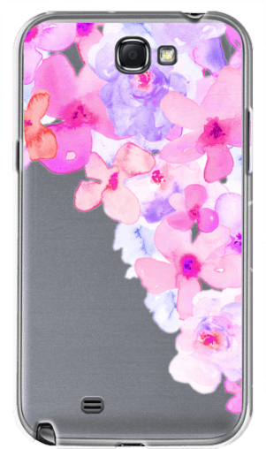 Bright Purple Watercolor Flowers Painted Floral Design - Mobile Phone Case (300x516), Png Download