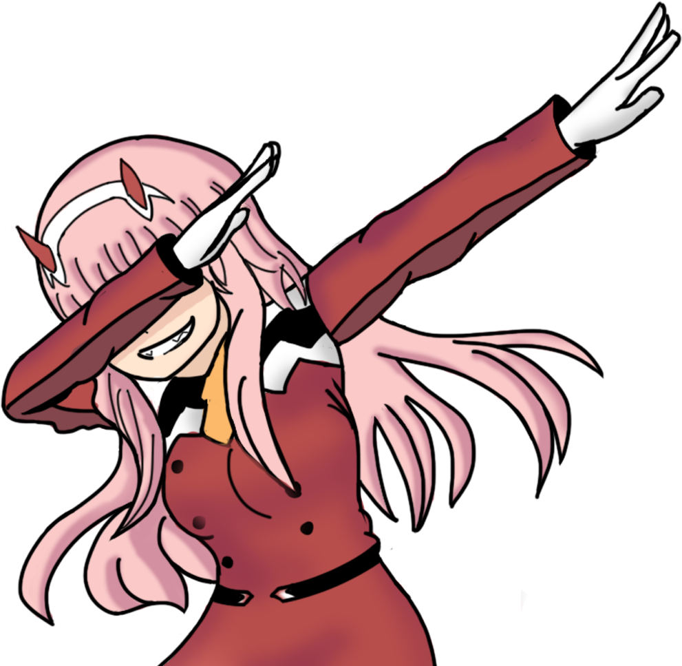 460kib, 1000x1000, 02 Dab - Darling In The Franxx Meme (1000x1000), Png Download
