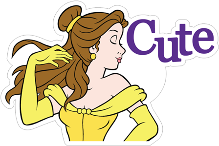 Viber Sticker «beauty And The Beast» - Beauty And The Beast Png Sticker (490x317), Png Download