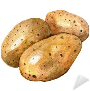 Pommes De Terre En Aquarelle (400x400), Png Download