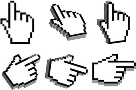 Cursor Hand Png Pic - Hand Cursor (500x333), Png Download