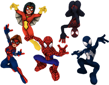Spider Friends From Marvel Super Hero Squad Online - Super Hero Squad Spiderman Png (400x300), Png Download