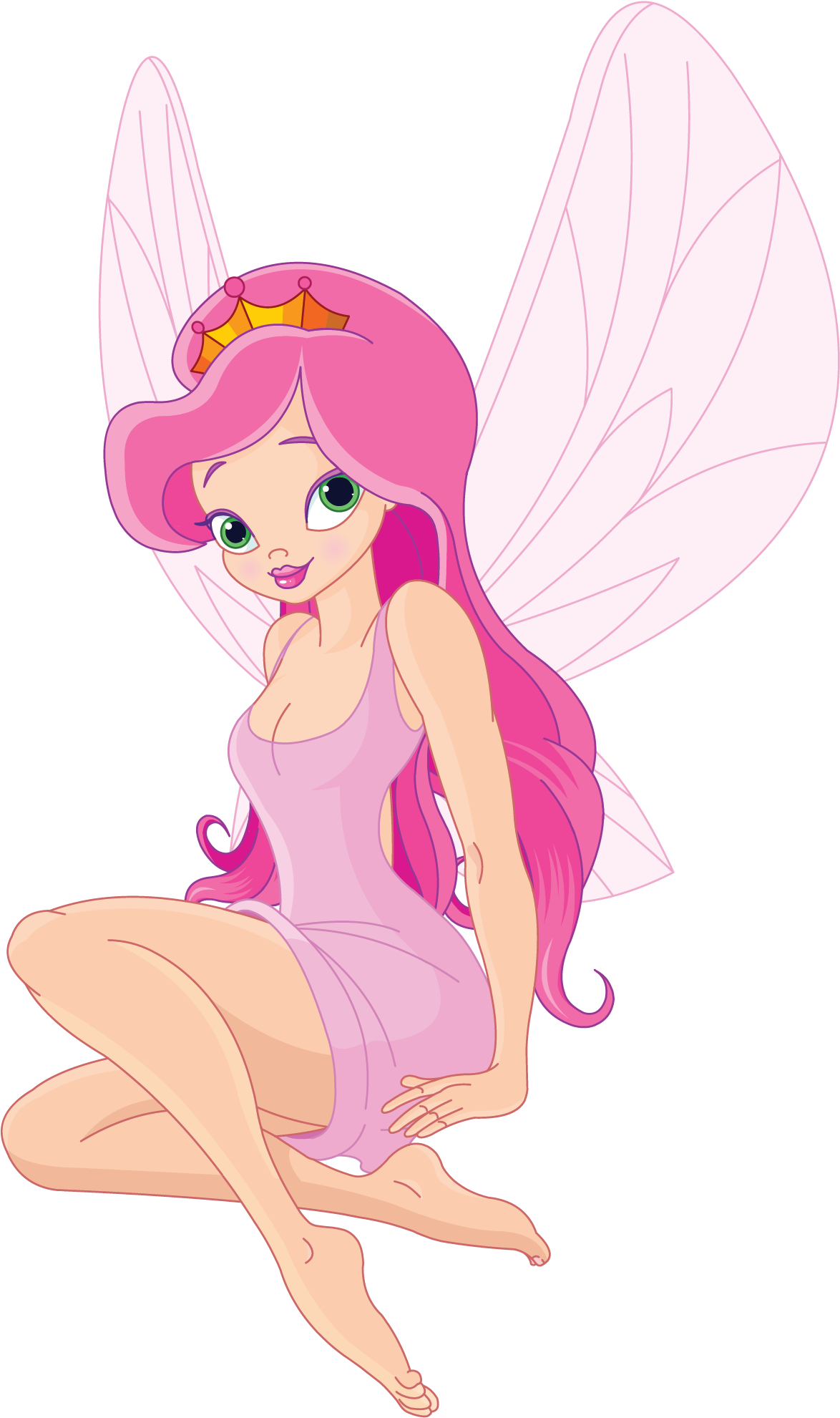 Png Royalty Free Library Cartoon Illustration Pink - Fairy Png (1997x2662), Png Download