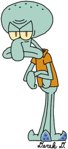 By Skidaro On Deviantart Image Library Library - Angry Squidward Png (444x589), Png Download
