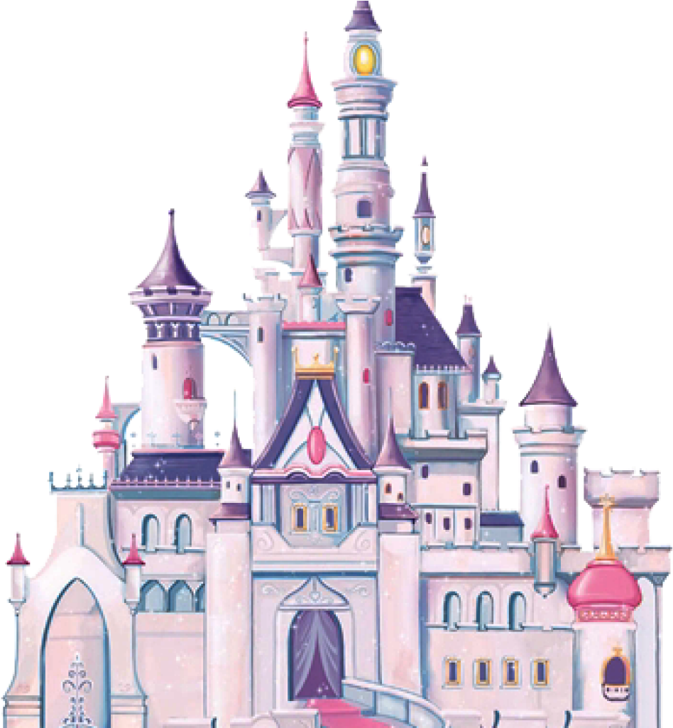 Free Cinderella Castle Clipart Butterfly Clipart Hatenylo - Roommates Disney Princess Castle Wall Stickers (1024x1024), Png Download