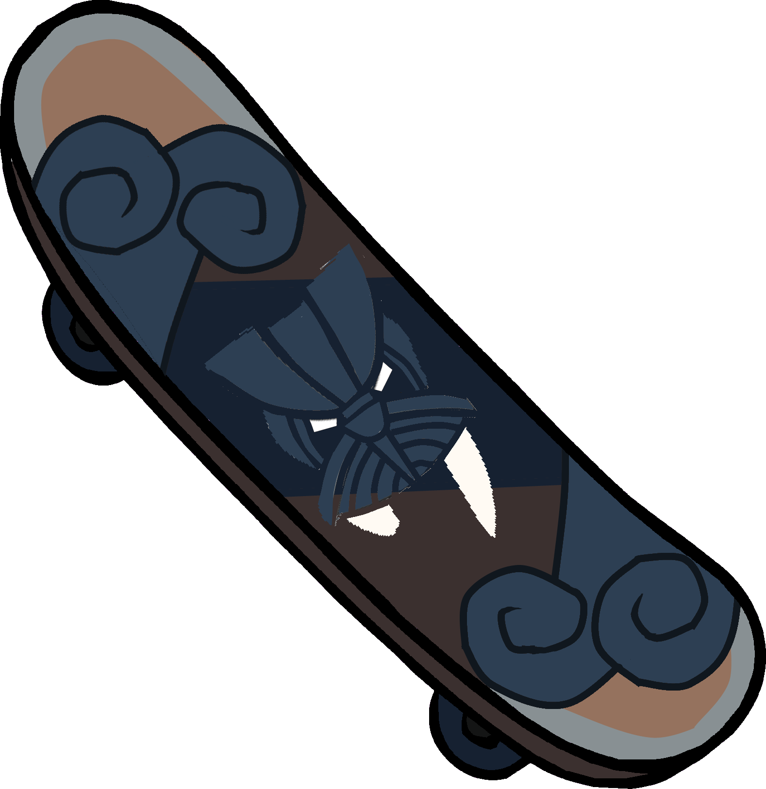 Tusk Skateboard - Club Penguin Rare Skateboards (1578x1627), Png Download