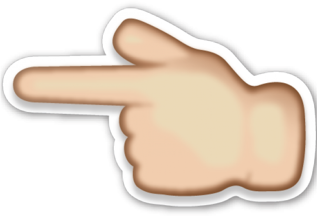 Emoji Hand Pointing Left (640x480), Png Download