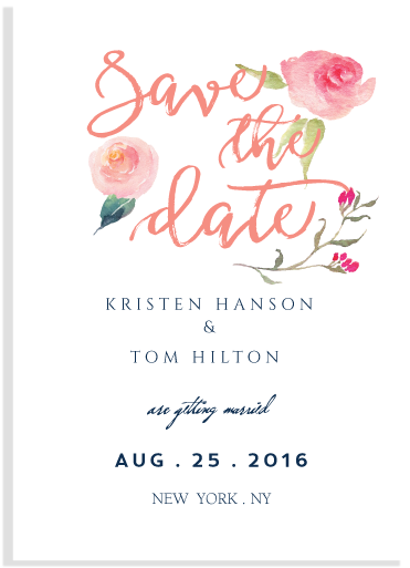 Watercolor Floral Invitation Set Watercolor Floral - Calligraphy (696x697), Png Download