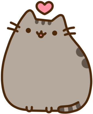 Pusheen Cutenessoverload - Pusheen The Cat Heart (321x392), Png Download