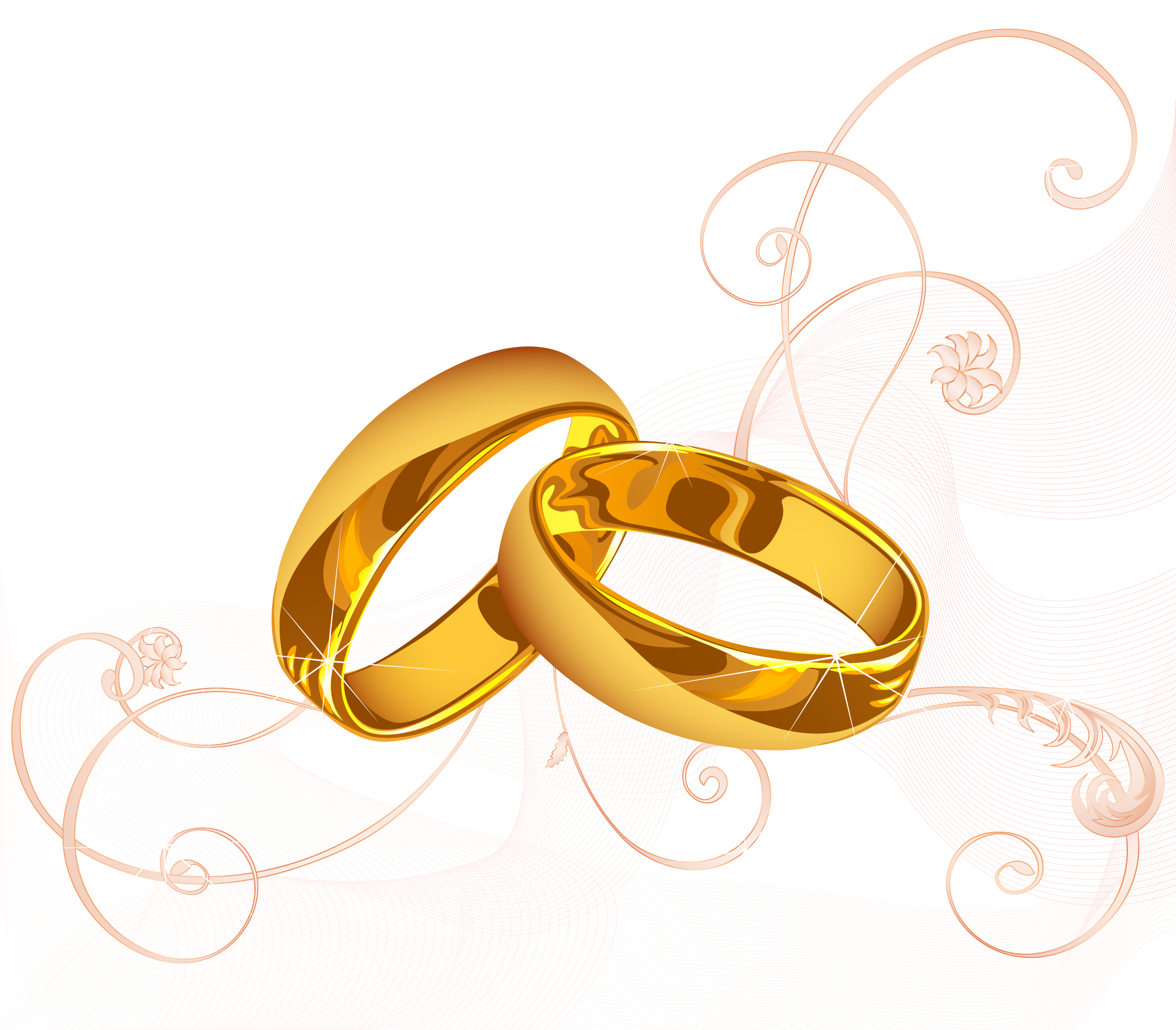 Invitation Gold And Line Pattern Transprent Png - Marriage Wedding Gold Ring (2200x1927), Png Download