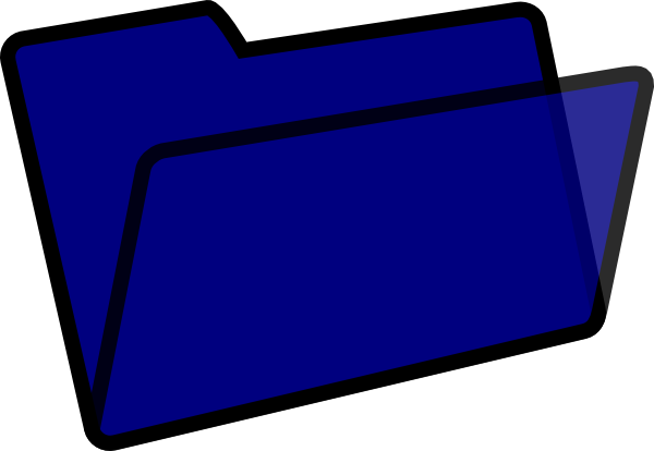 Dark Blue And Black Folder Clip Art At Clker - Dark Blue Folder Icon Png (600x414), Png Download