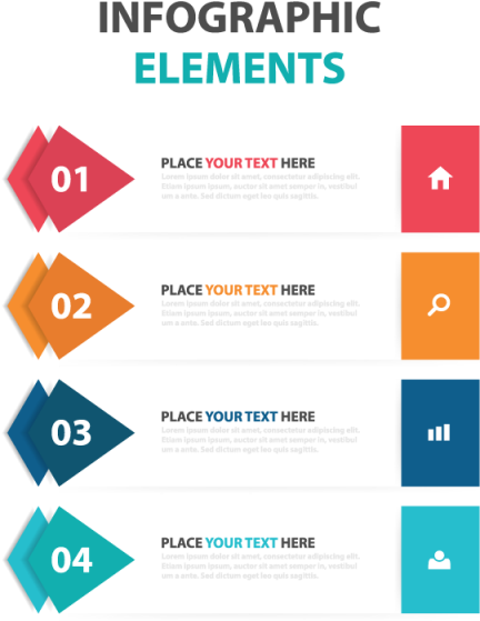 Abstract Colorful Triangle Business Infographics Elements, - Infographic (640x640), Png Download