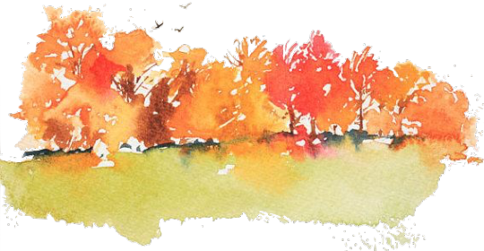 As The Fall Equinox, It Is A Day In Which The Hours - Fall Tree Watercolor Painting (540x280), Png Download
