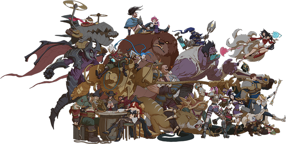 League Of Legends Characters Png Clipart - Asian Games League Of Legends (1020x516), Png Download