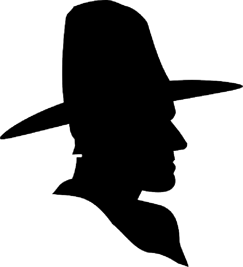 Cowboy Cross Silhouette At Getdrawings - Cowboy Head Silhouette (584x640), Png Download