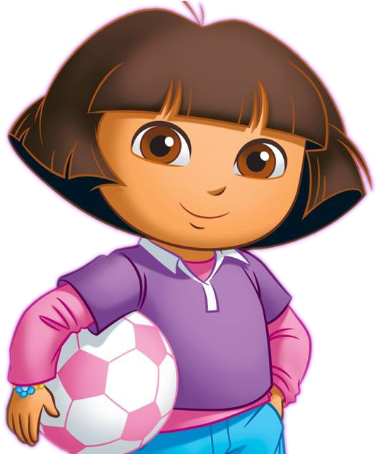 Dora Holding Soccer Ball - Dora La Exploradora Cara (800x640), Png Download