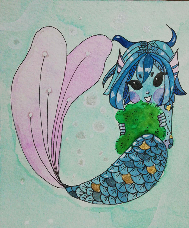 Mermaid - Cartoon (1024x768), Png Download