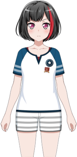 Sleepover At Ran's Live2d Model - Cartoon (429x631), Png Download