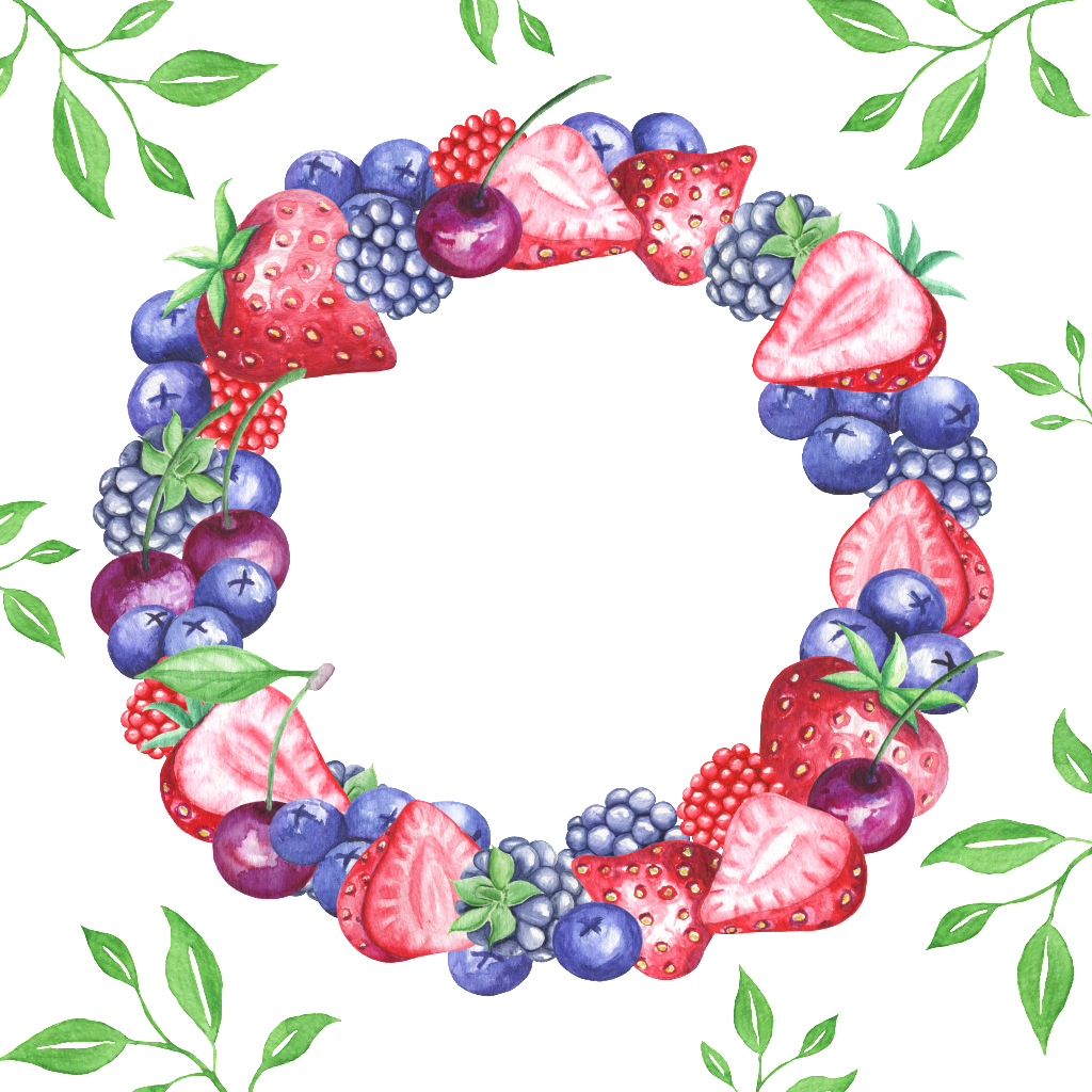 Fresh Style Fruit Weaving Ring Png Transparent - Fruit (1024x1024), Png Download