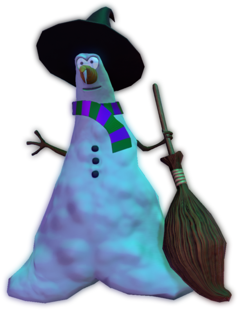 Witch Snowman - Yooka Laylee Snowmen (830x1078), Png Download