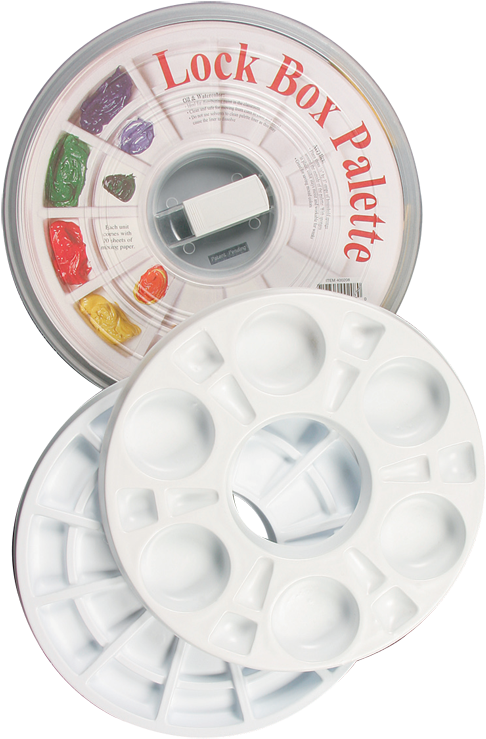 Richeson Lock-box Palette With Liner & Paper - Richeson Lock Box - With 40 Sheet Disposable Mixing (553x800), Png Download
