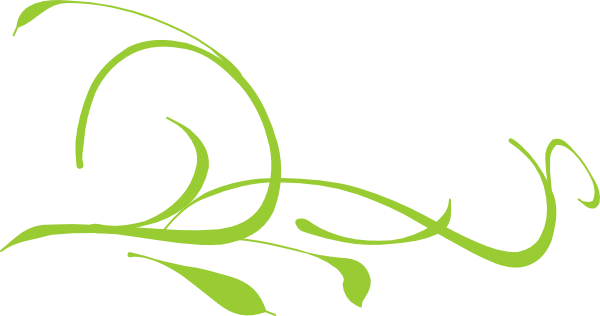 Floral Scroll Png - Green Scroll Clipart (600x316), Png Download