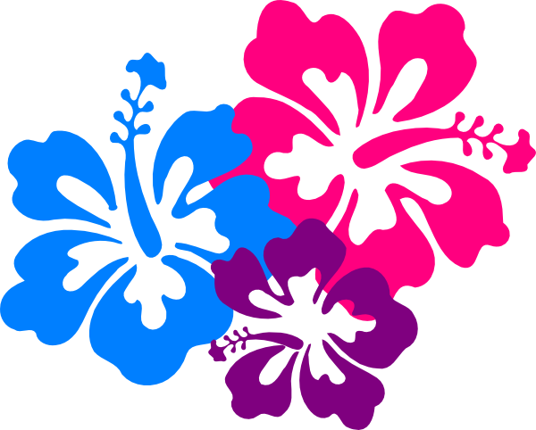 Hawaiian Flower Clipart - Hawaiian Flowers Clip Art (600x482), Png Download