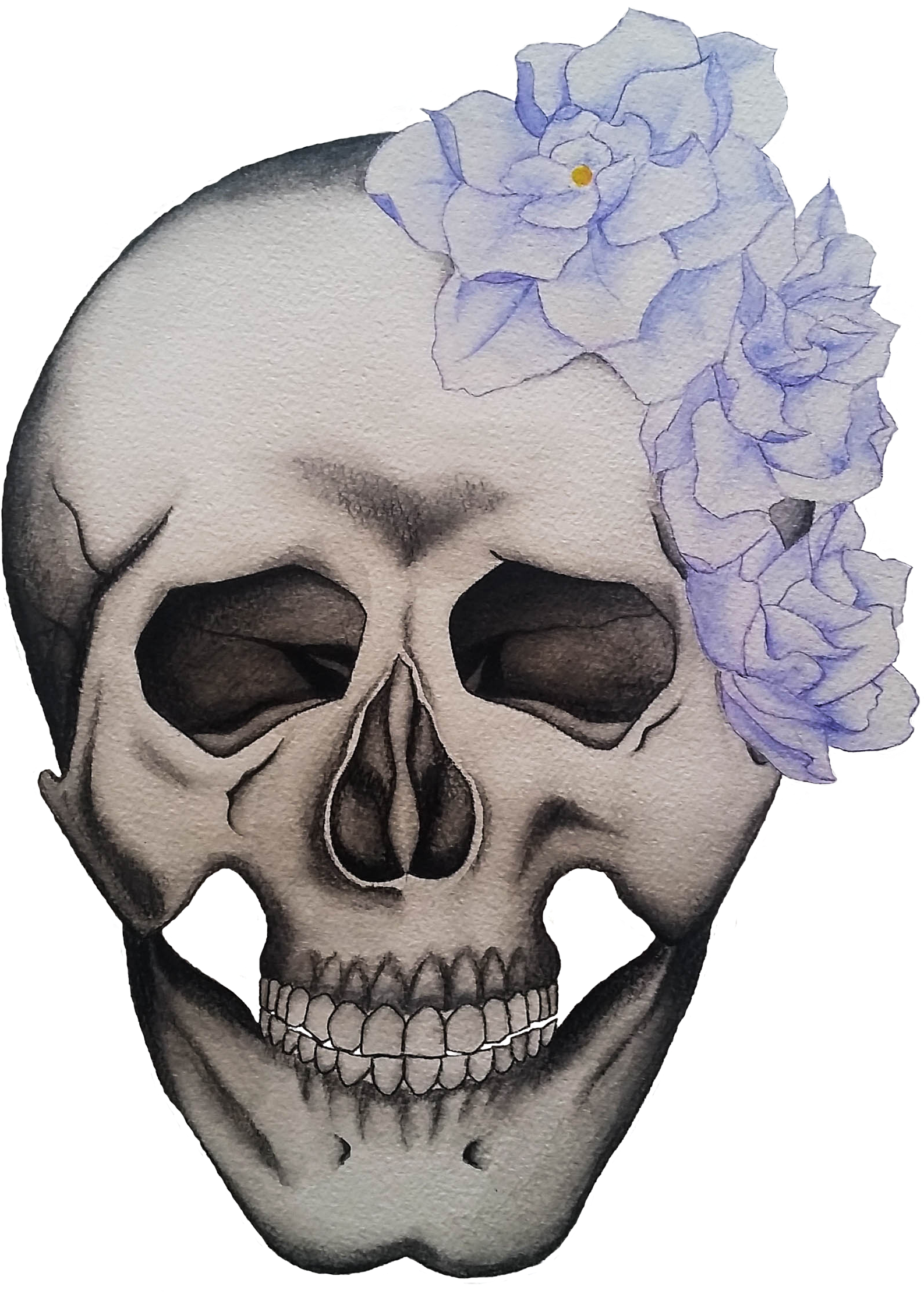 Vector Library Stock Sarah Winther Lagersted Creations - Skull Art (1722x2450), Png Download