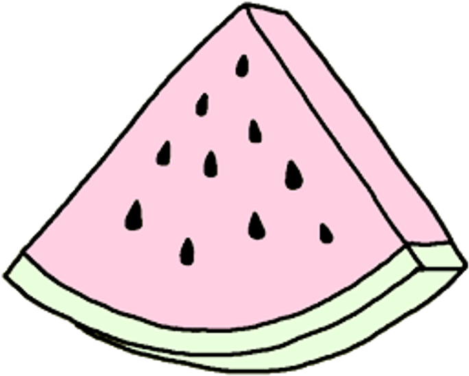 Watermelon Pastel Tumblr Template Image Freeuse - Watermelon Drawing (1024x1024), Png Download
