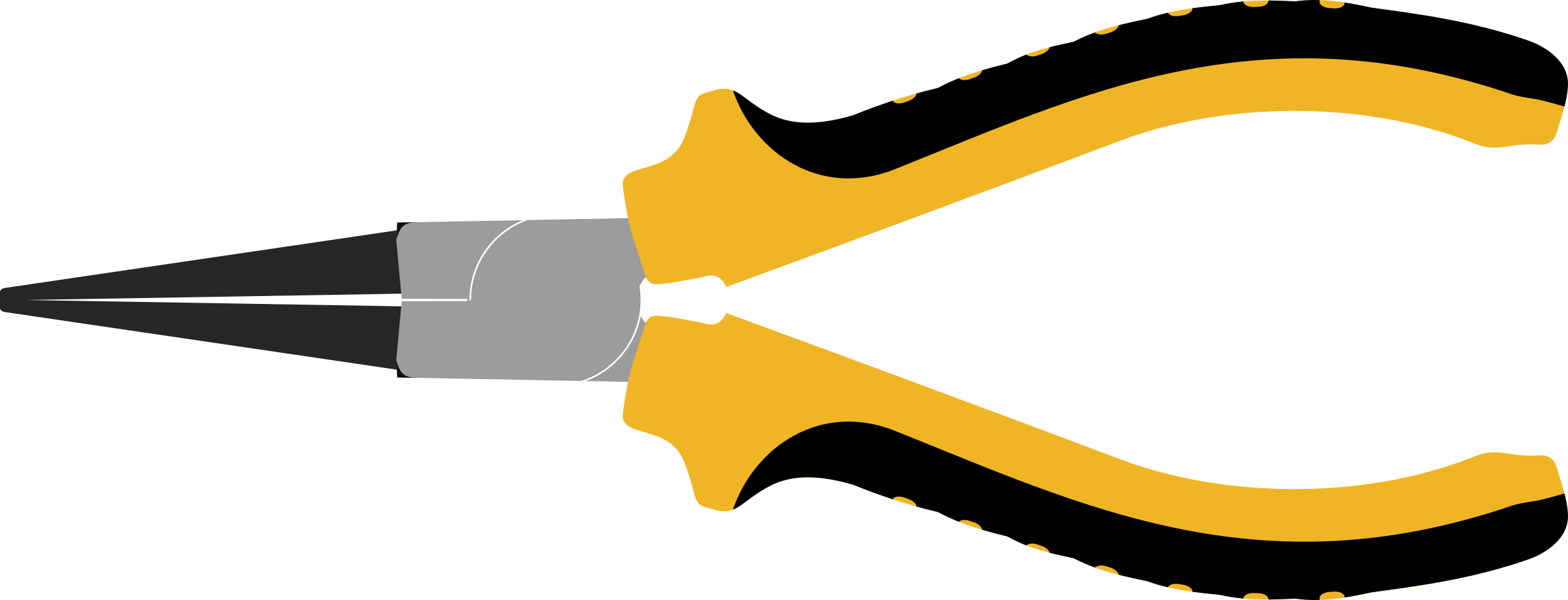 Plier Download Png - Needle Nose Pliers Clipart (2400x918), Png Download