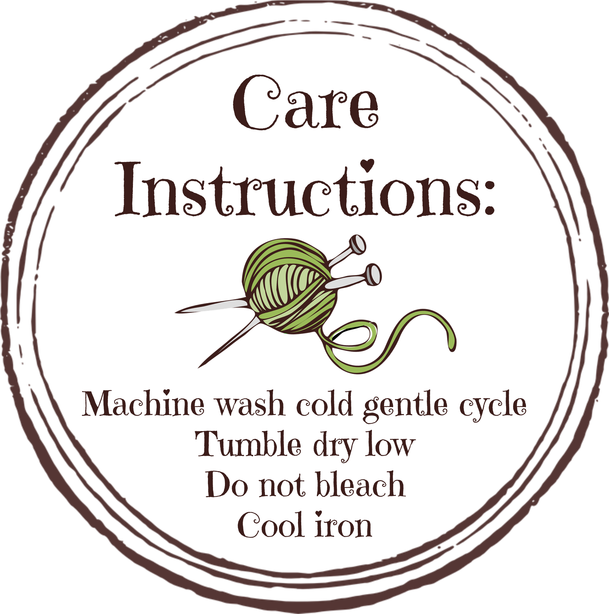 Cotton Yarn Hand Knit/crochet Garment Laundry Instructions - Yarn Clip Art (2000x2000), Png Download