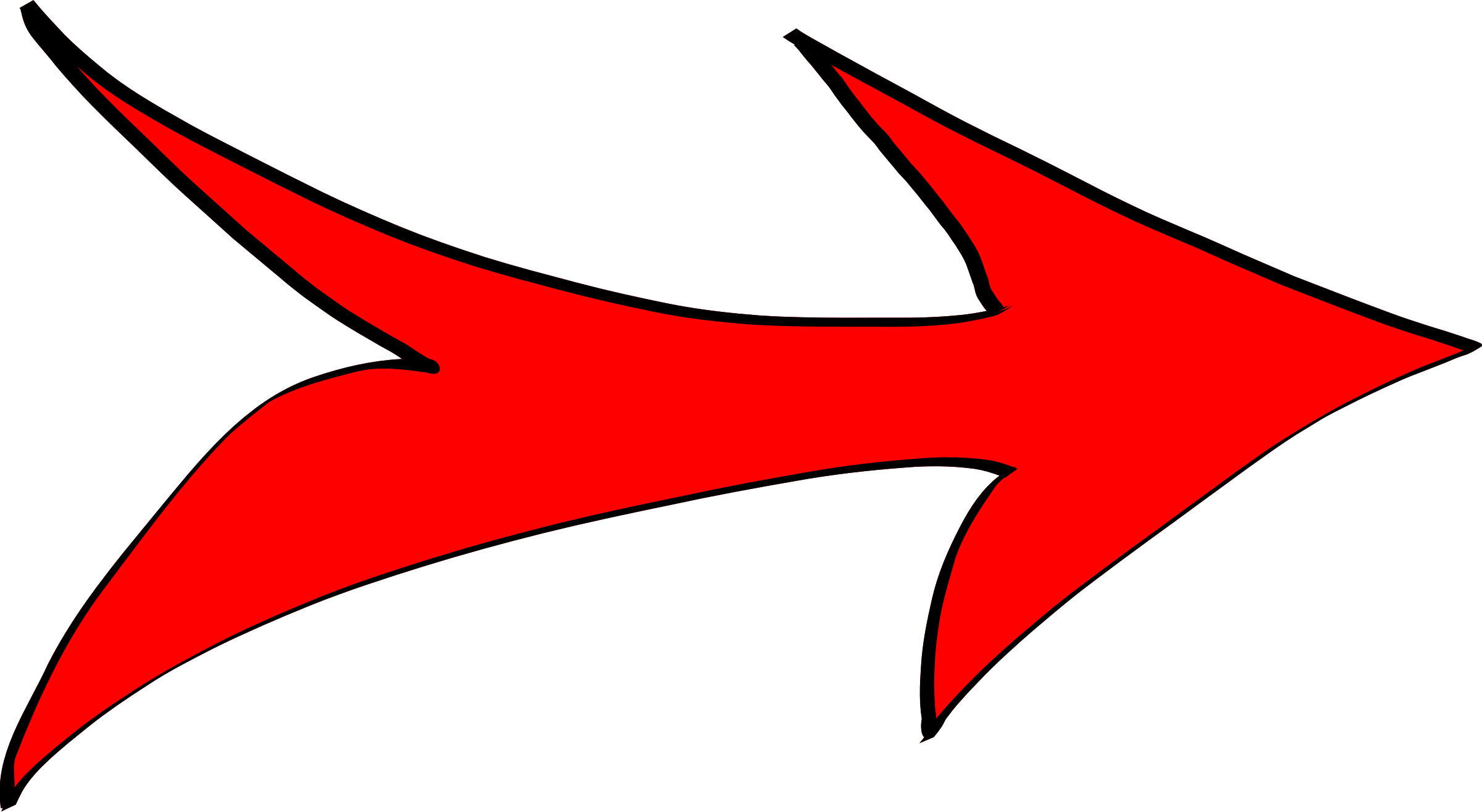 Png Freeuse Stock Hunting Arrow Clipart - Red Arrow Clipart (2400x1315), Png Download
