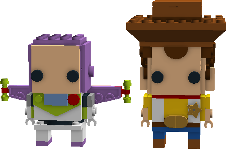 Toy Story Brickheadz - Lego (1360x737), Png Download